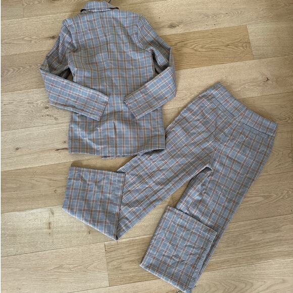 Tularosa - Rachel Plaid Blazer and Pants Set in Brown & Orange - Picture 7 of 8